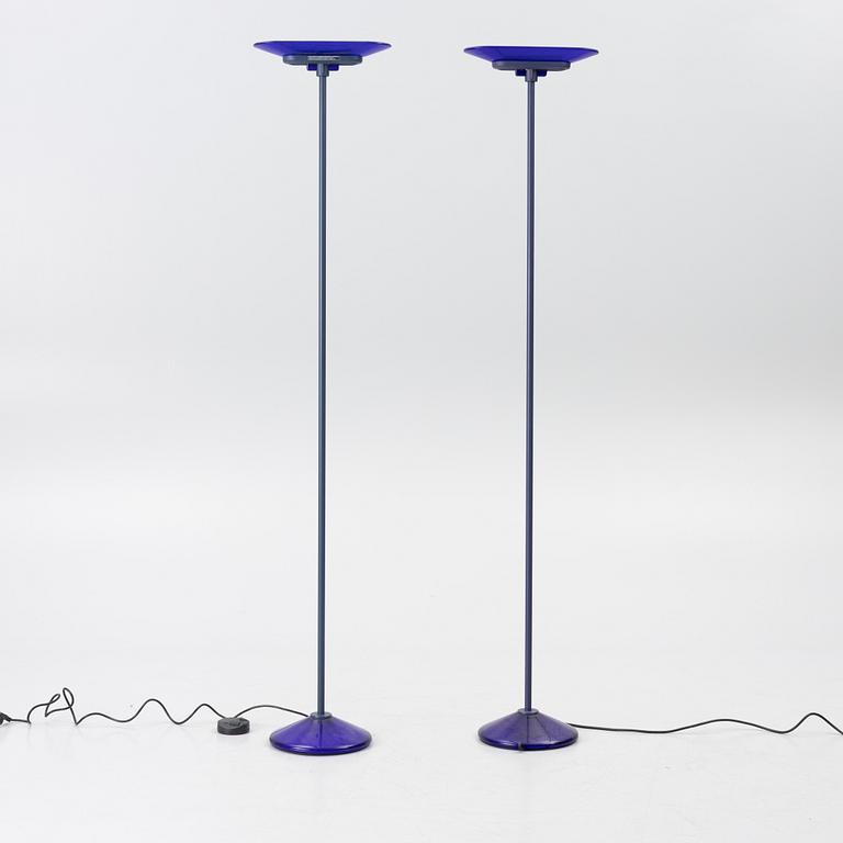 Perry King, Santiago Miranda & Gianluigi Arnald, a pair of floor lamps, "Jill", Arteluce, Italy.