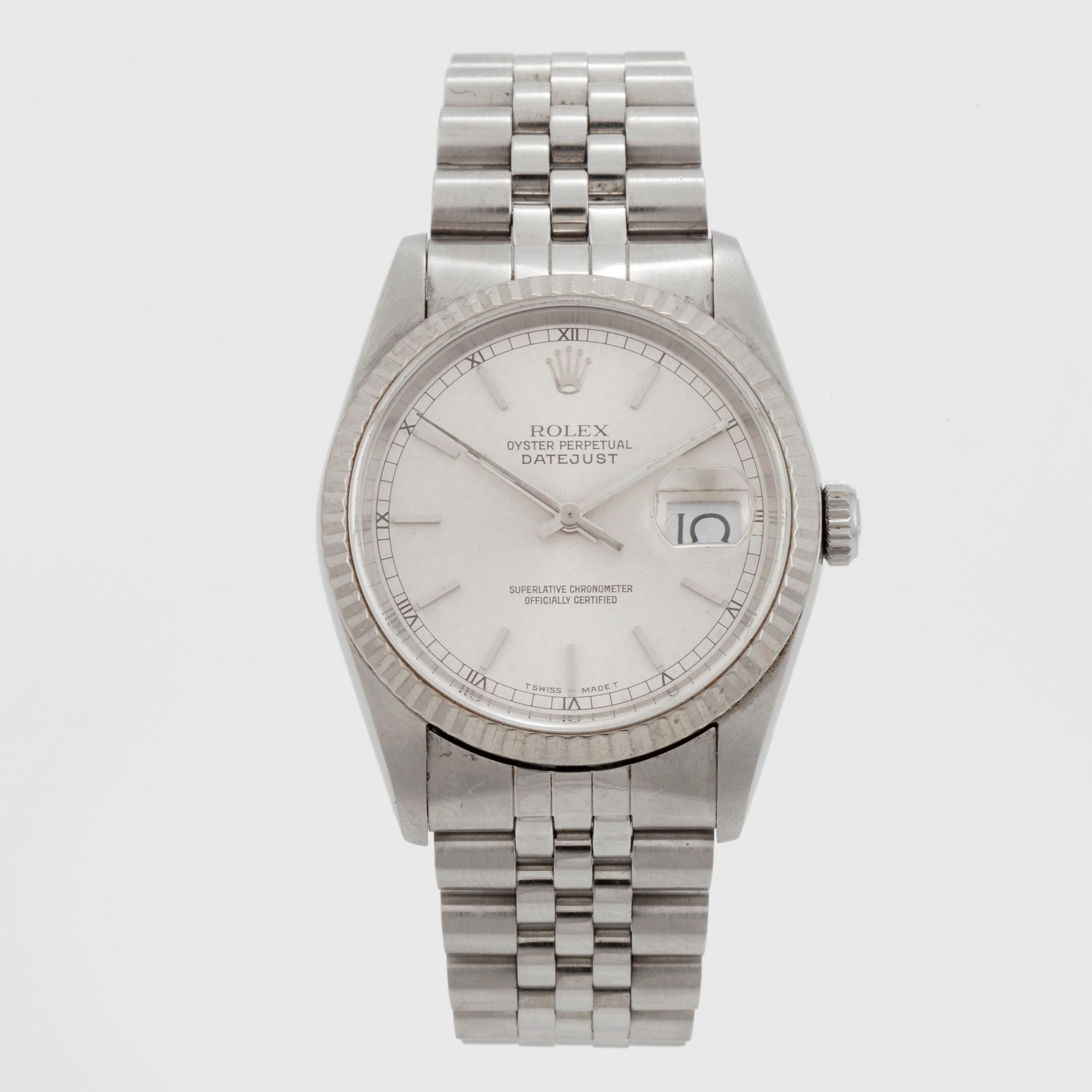 ROLEX, Oyster Perpetual, Datejust, Chronometer, wristwatch, 36 mm,