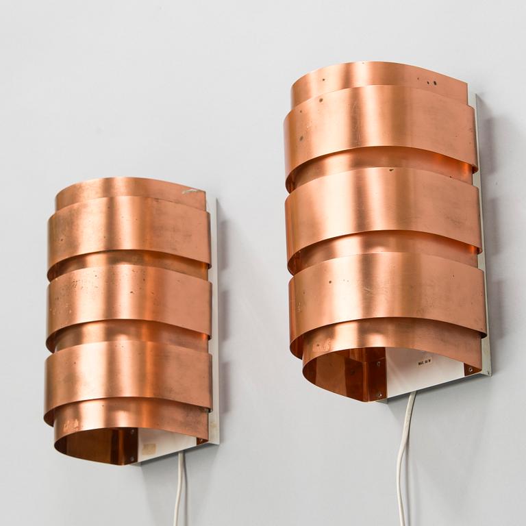 Hans-Agne Jakobsson, a pair of "Lysett" wall lamps for Markaryd 1970s.