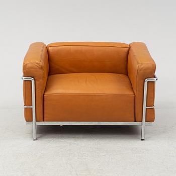 A LC2 lounge chair by Le Corbusier, Pierre Jeanneret & Charlotte Perriand for Cassina.