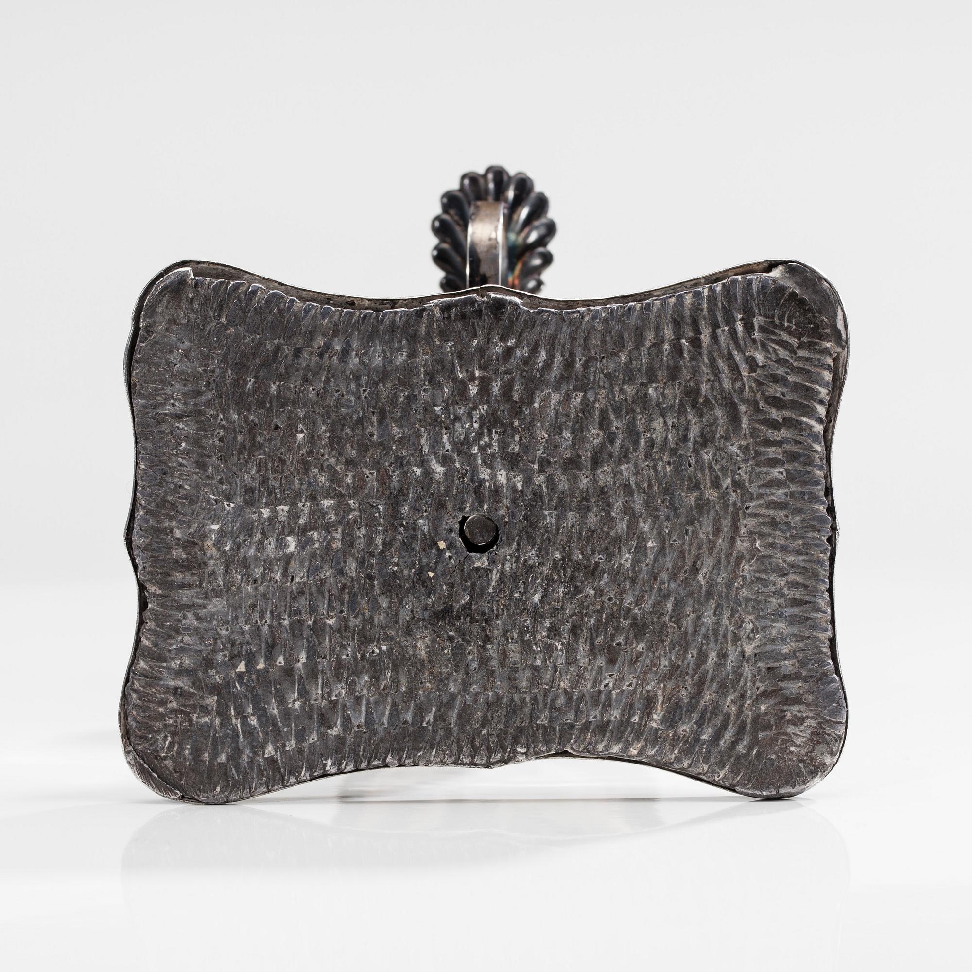 LJUSSTAKE, silver, Olof Robert Lundgern, Åbo 1873.