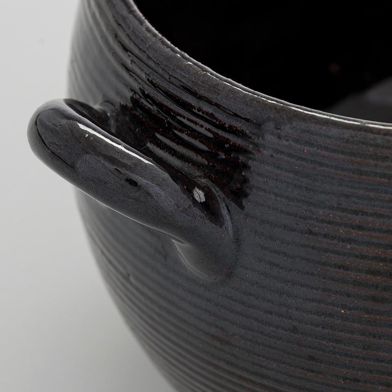 Marita Lybeck, A redclay bowl and plate, signed ML.