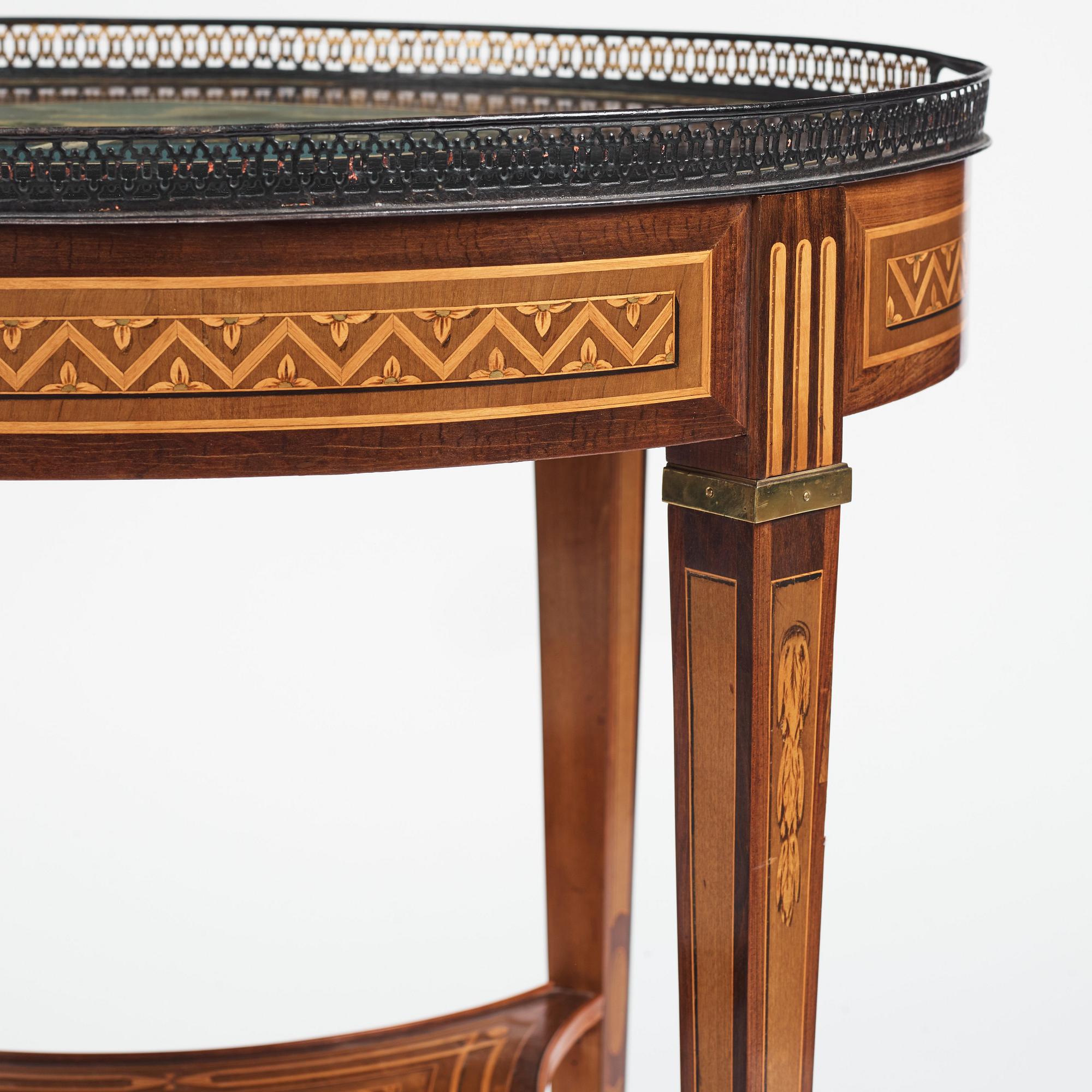 A Gustavian Tea table, by Georg Haupt (master in Stockholm 1770-1784), not signed.