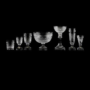 GLASSERVIS, 33 delar, "Kent", Kosta, omkring 1900-talets mitt.