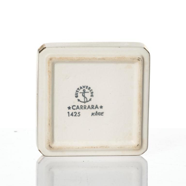 Wilhelm Kåge, 15 pieces of "Carrara" and "Gold Carrara" stoneware dishes, Gustavsberg, Sweden, 1930s/40s.