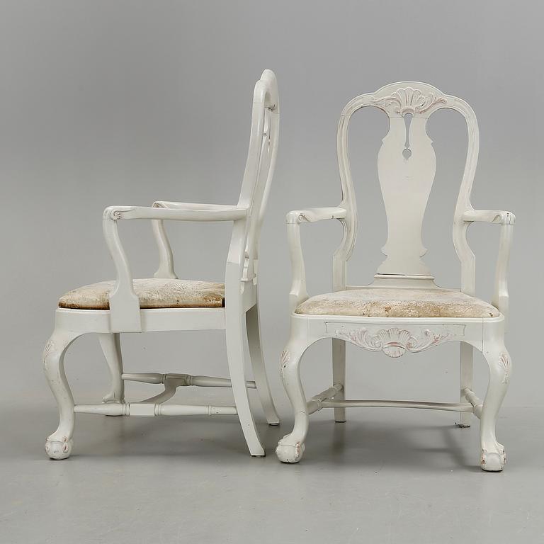 STOLAR, 10 + 2 st, rokokostil, kring sekelskiftet 1800/1900.