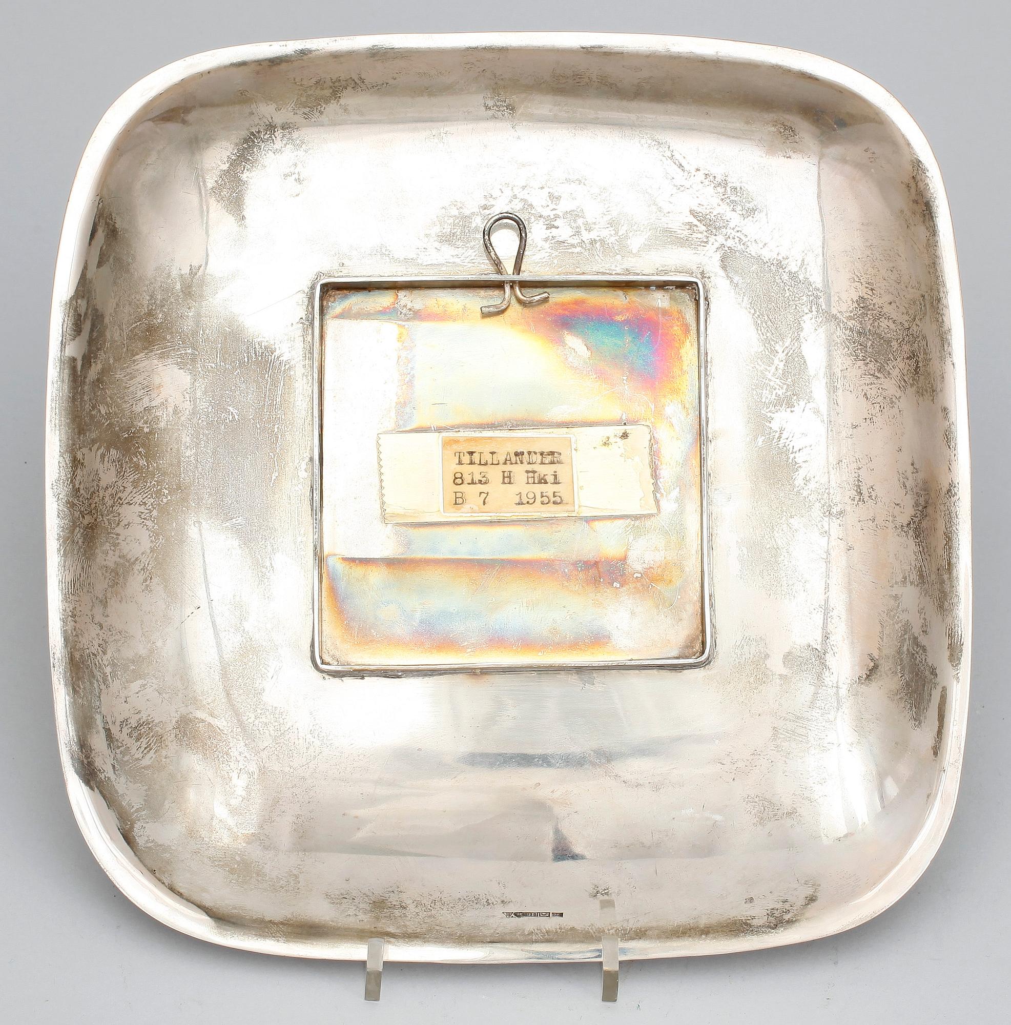 FAT, silver, emalj, Kirsi Ilvessalo, Tillander, Helsingfors 1955. Vikt ca 366 gram.