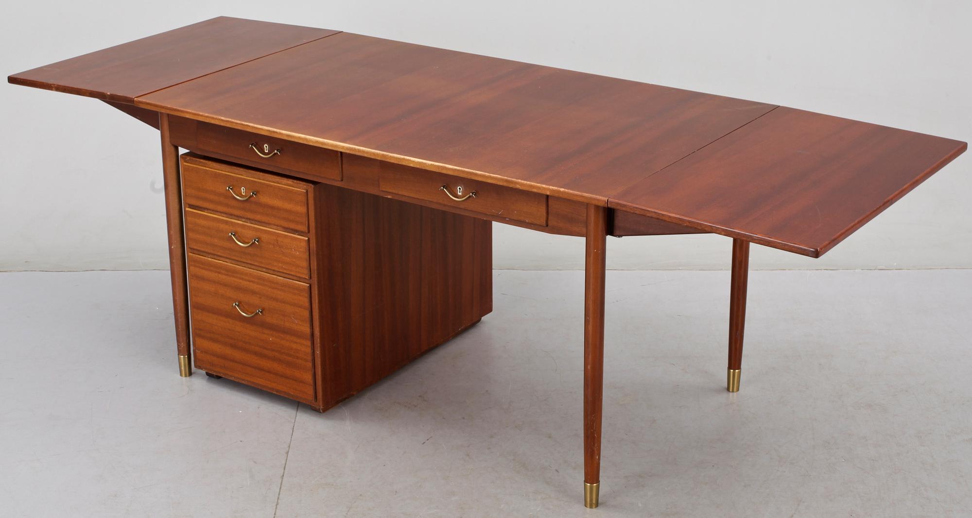 SKRIVBORD MED LÅDHURTS, 1950-tal.