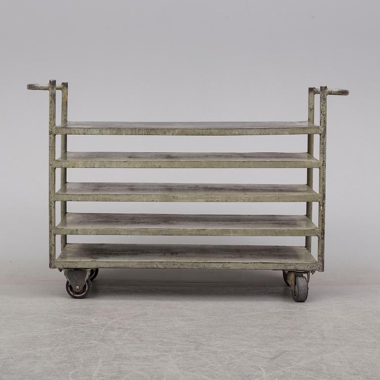 An industrial steel trolley from AB Wilh. Sonesson & Co, Malmö, mid 20th Century.