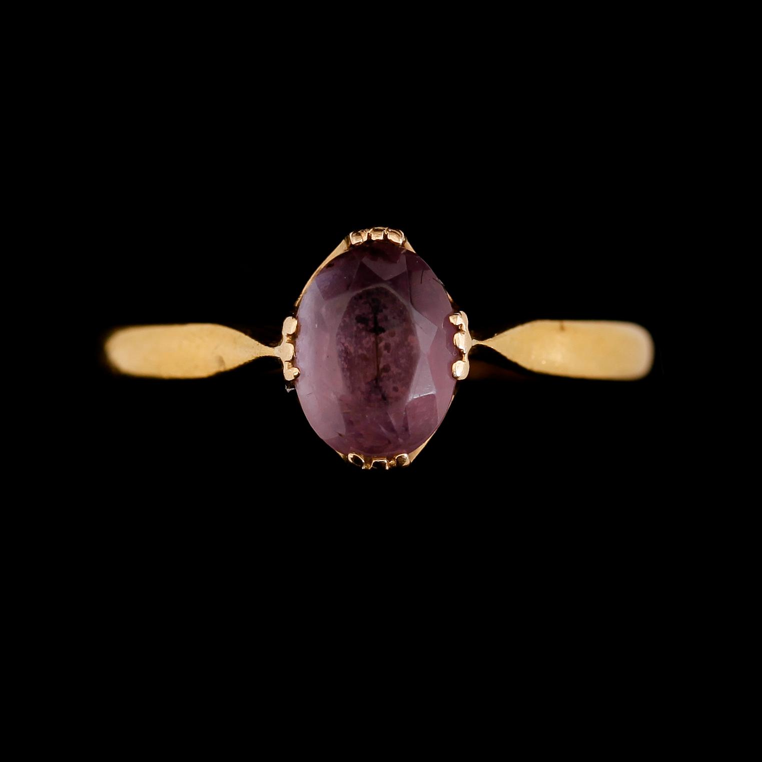 RINGAR, 4 st, bla 18 samt 23K guld, bla diamanter, opal och ametist.