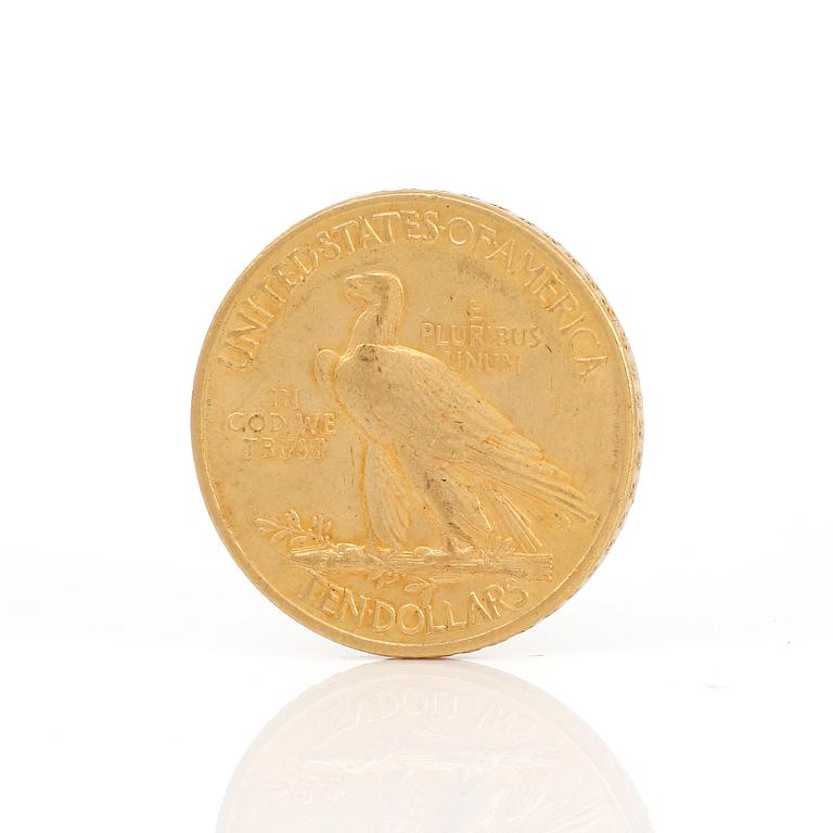 GULDMYNT, 10 Dollars, USA 1913. Vikt ca 16 g.
