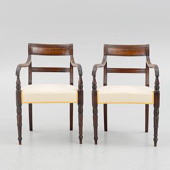 Armchairs a pair, England, 19th century.