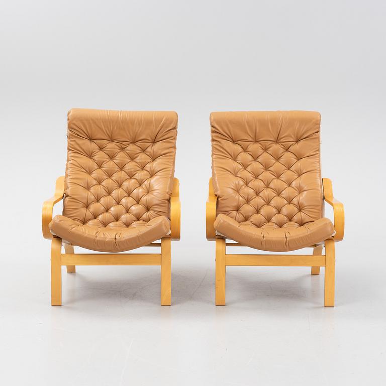 Nobuo Nakamura, fåtöljer, ett par, "Poäng"/"Poem" IKEA, modellen formgiven 1977.