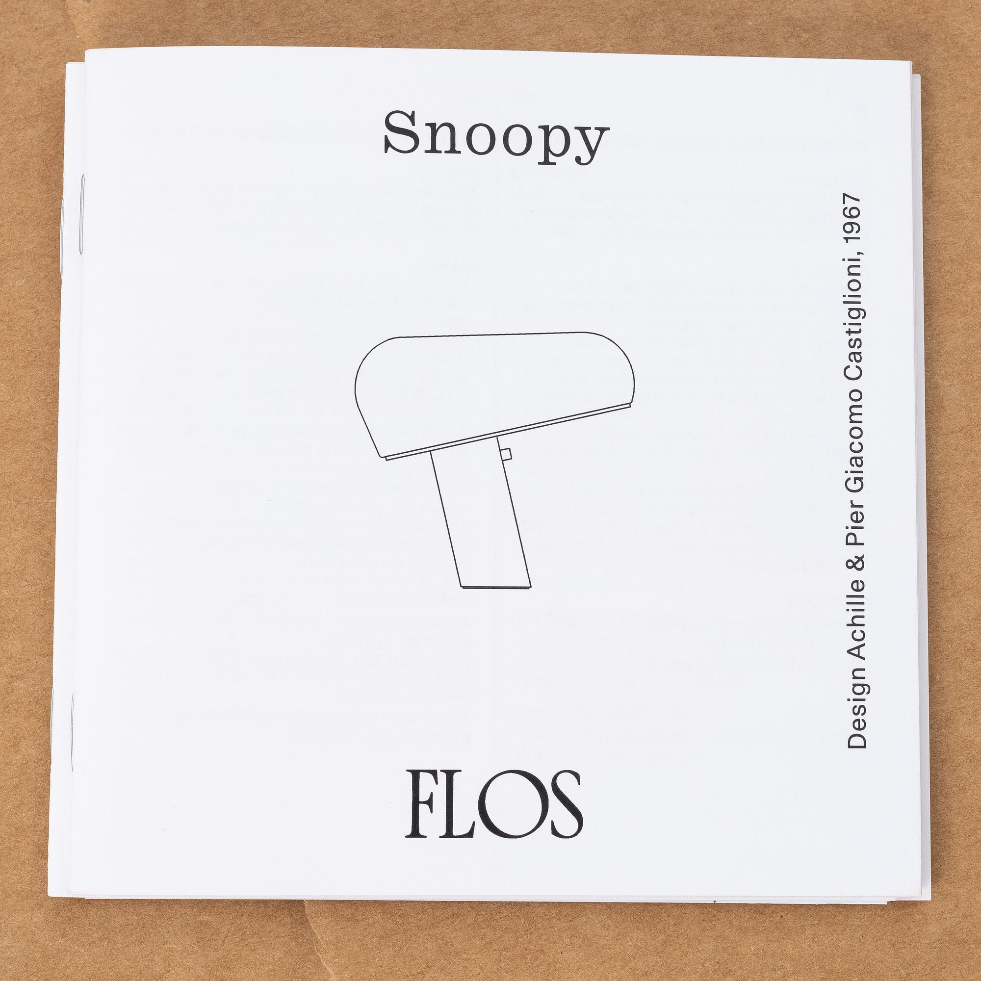 Achille & Pier Giacomo Castiglioni, bordslampa "Snoopy", Flos, Italien.