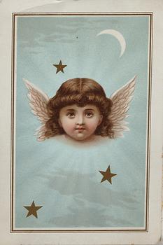 PARTI JUL- OCH GRATULATIONSKORT, mest Sverige, sent 1800 till tidigt 1920-tal.