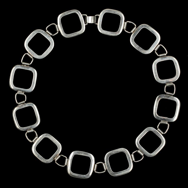 COLLIER, silver, Högberg & Co, Göteborg, 1963. Ca 100 gr.