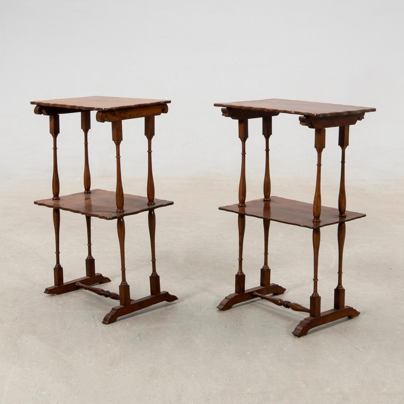 Side tables, 2 pcs, mid 19th century.