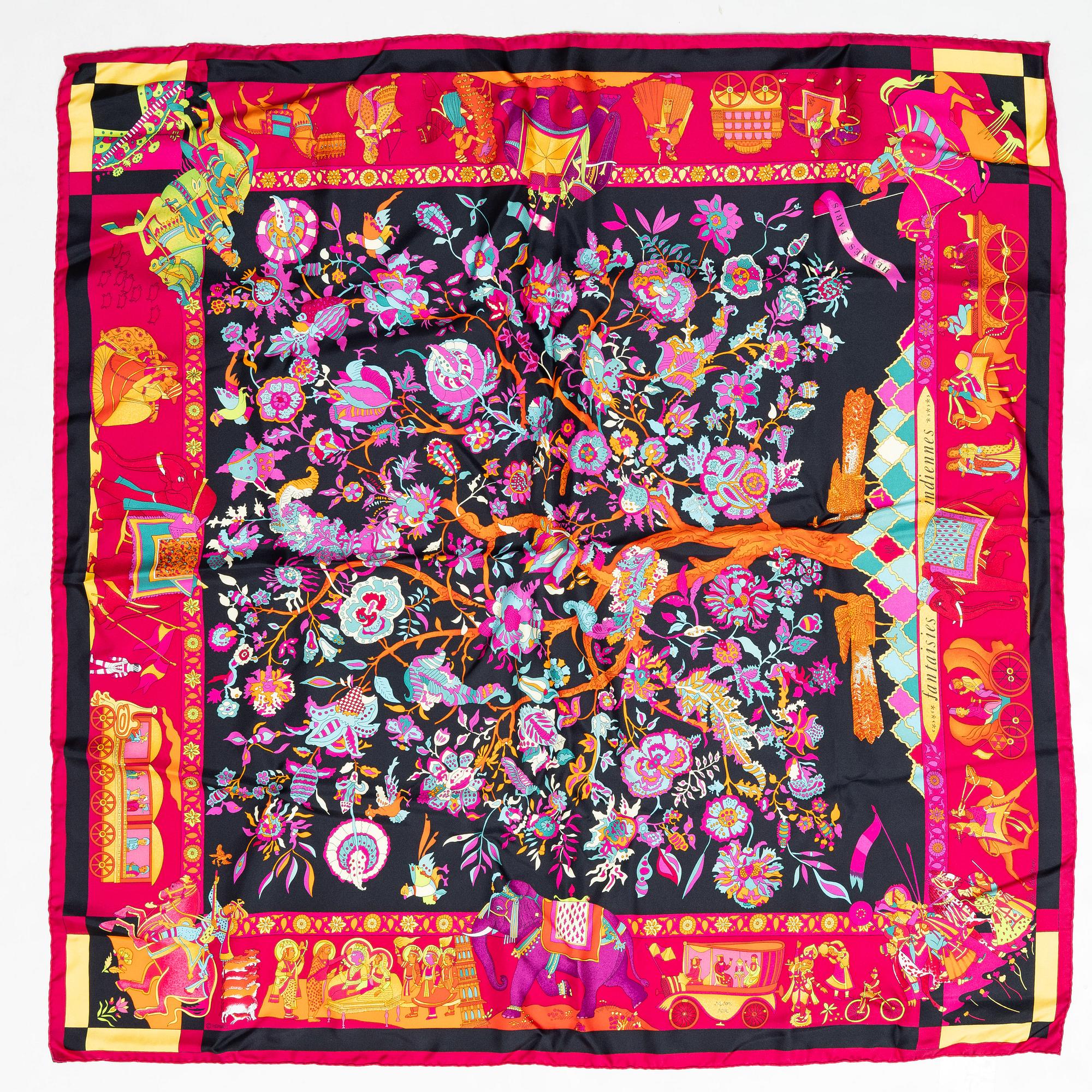 Hermès, scarf, "Fantasies Indiennes".