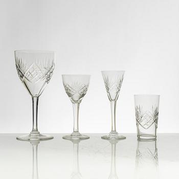 A 44-piece "Helga" glass service, Kosta, Sweden.