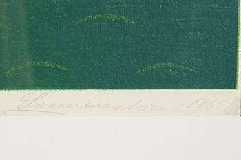 Friedrich Schröder-Sonnenstern, lithograph in colours, 1965, signed 96/300.