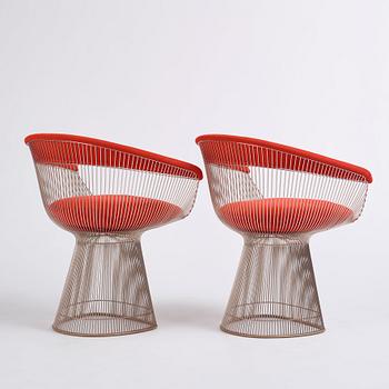 Warren Platner, karmstolar, ett par, "Platner Side Chair", Knoll International, efter 1966.