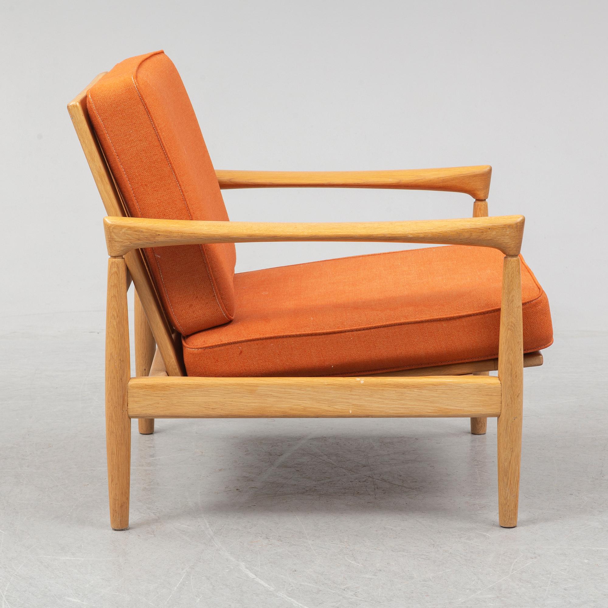 ERIK WÖRTZ, a 'Kolding' oak easy chair from IKEA, 1960's.