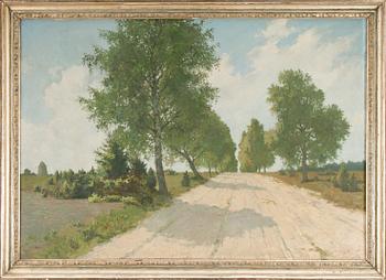 HERMANN SEEGER, oil on  panel, signed.