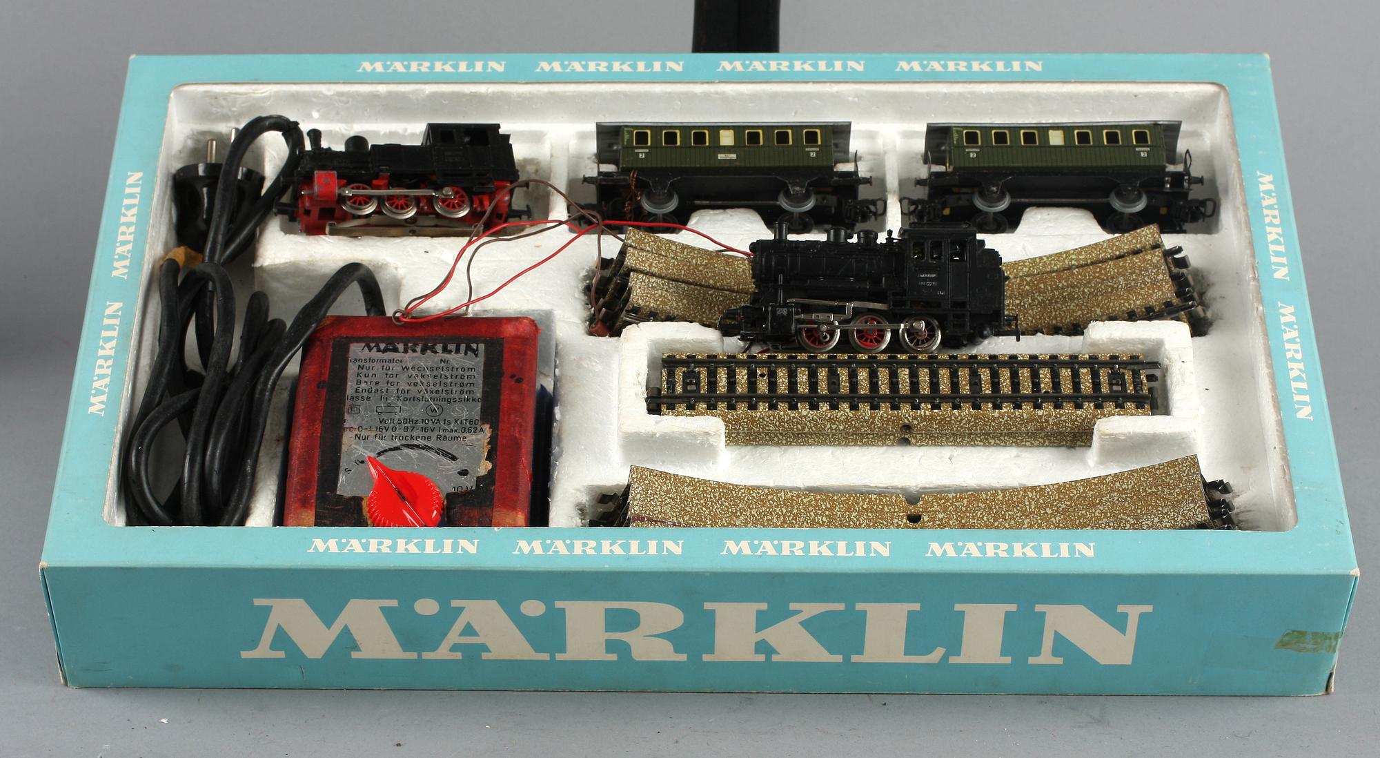 PARTI TÅG samt TÅGRÄLSAR, Märklin, 1900-tal.