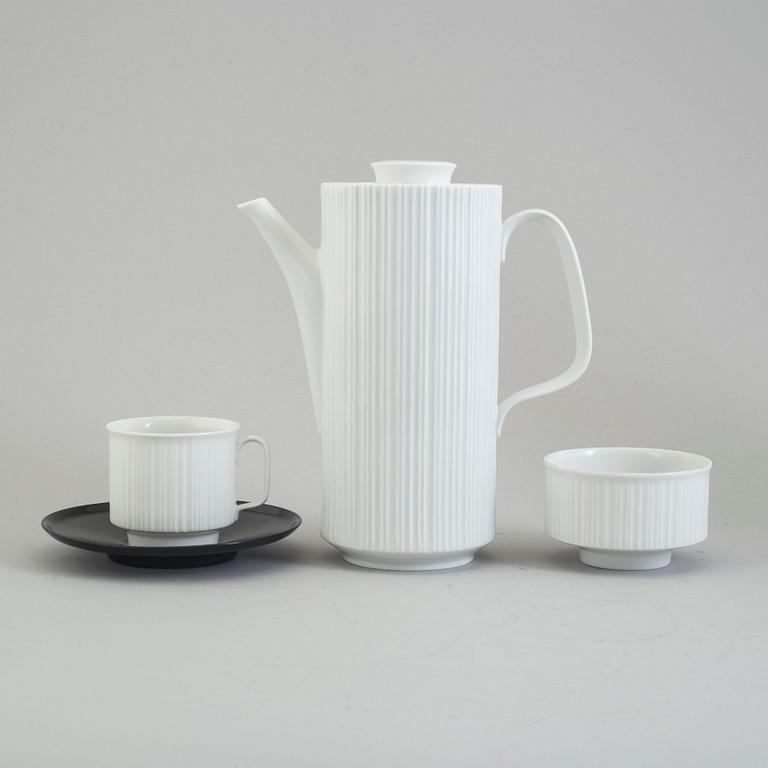 A 'Variation' porcelain coffee service by Tapio Wirkkala, Rosenthal Studio-linie, designed in 1962.