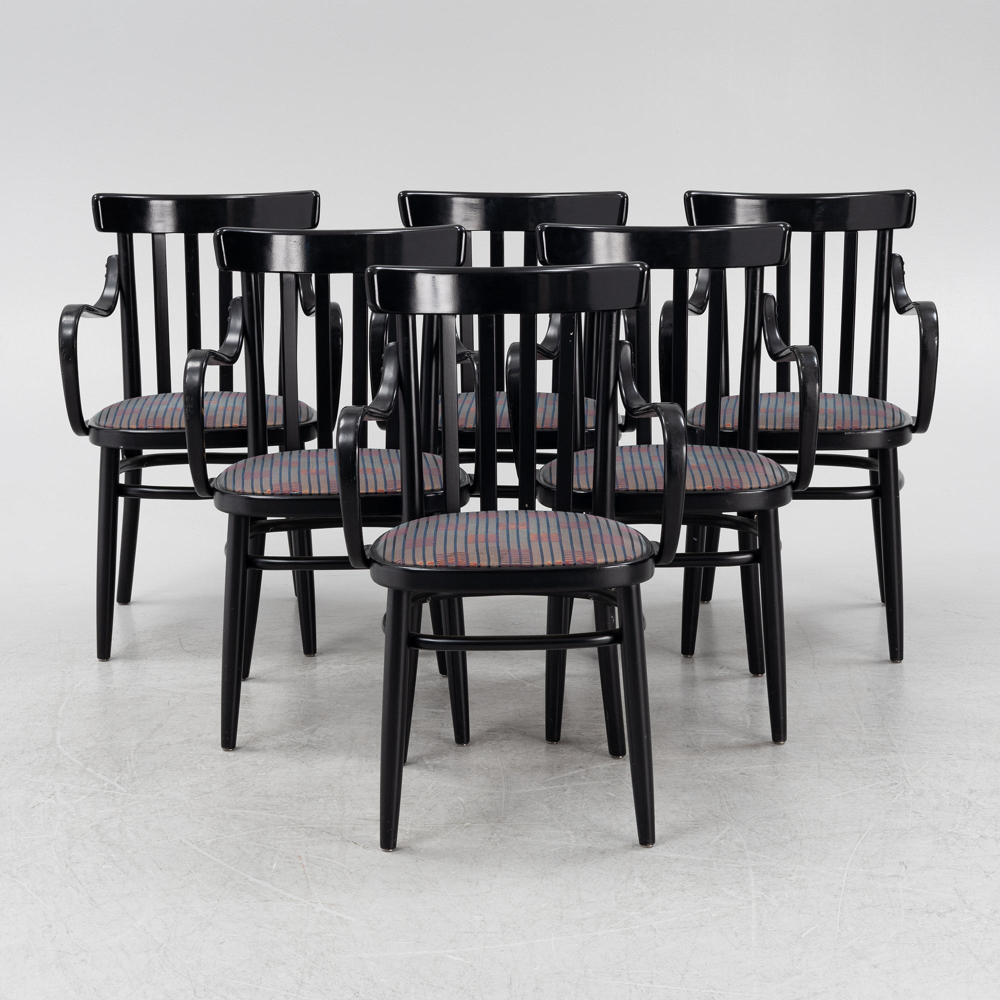 Six armrest chairs, Gemla, Diö, Sweden 1986.