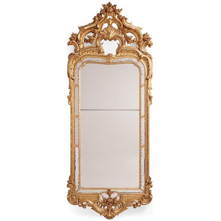 A Swedish Rococo mirror, second part of the 18th century.