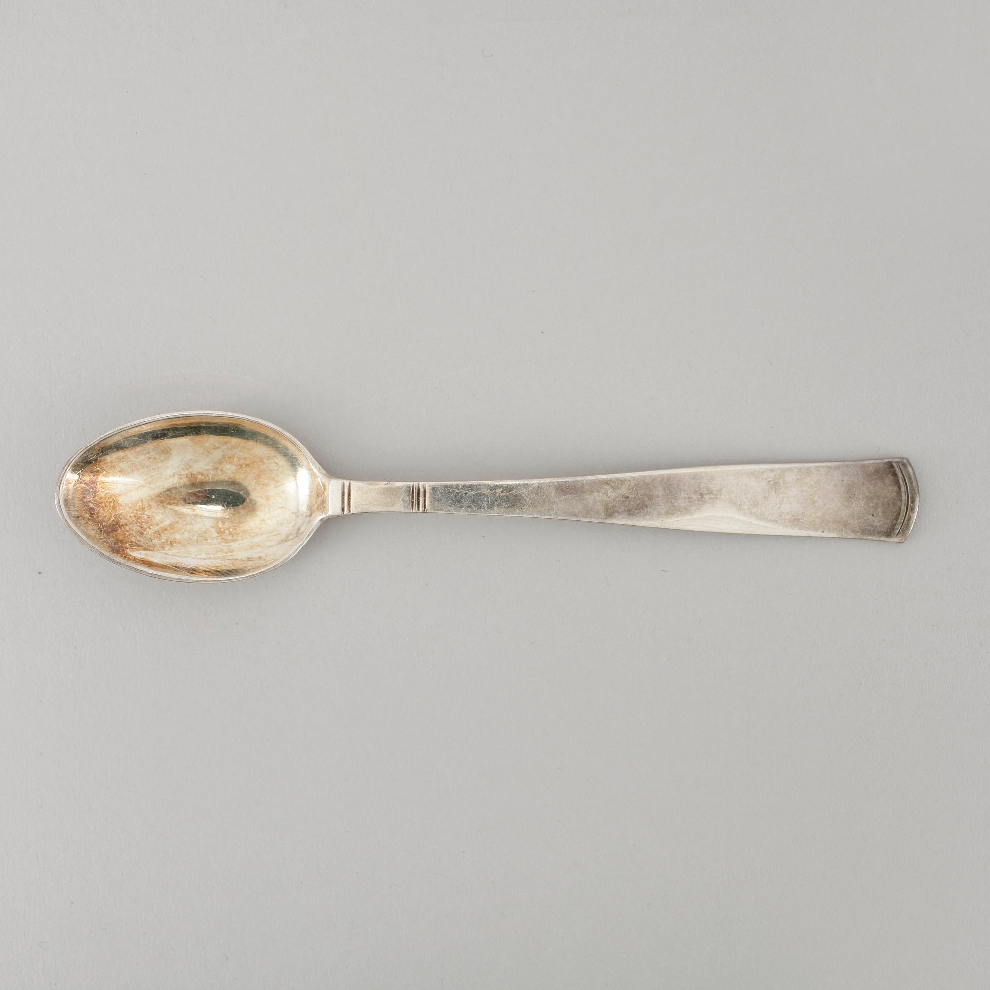 TESKEDAR, 12 st, silver "Rosenholm", GAB, Stockholm, 1900-talets andra hälft, vikt ca 197g.