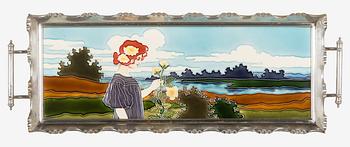 Carl Sigmund Luber, bricka, Jugend/Art Nouveau, Johann Von Schwarz, tidigt 1900-tal.