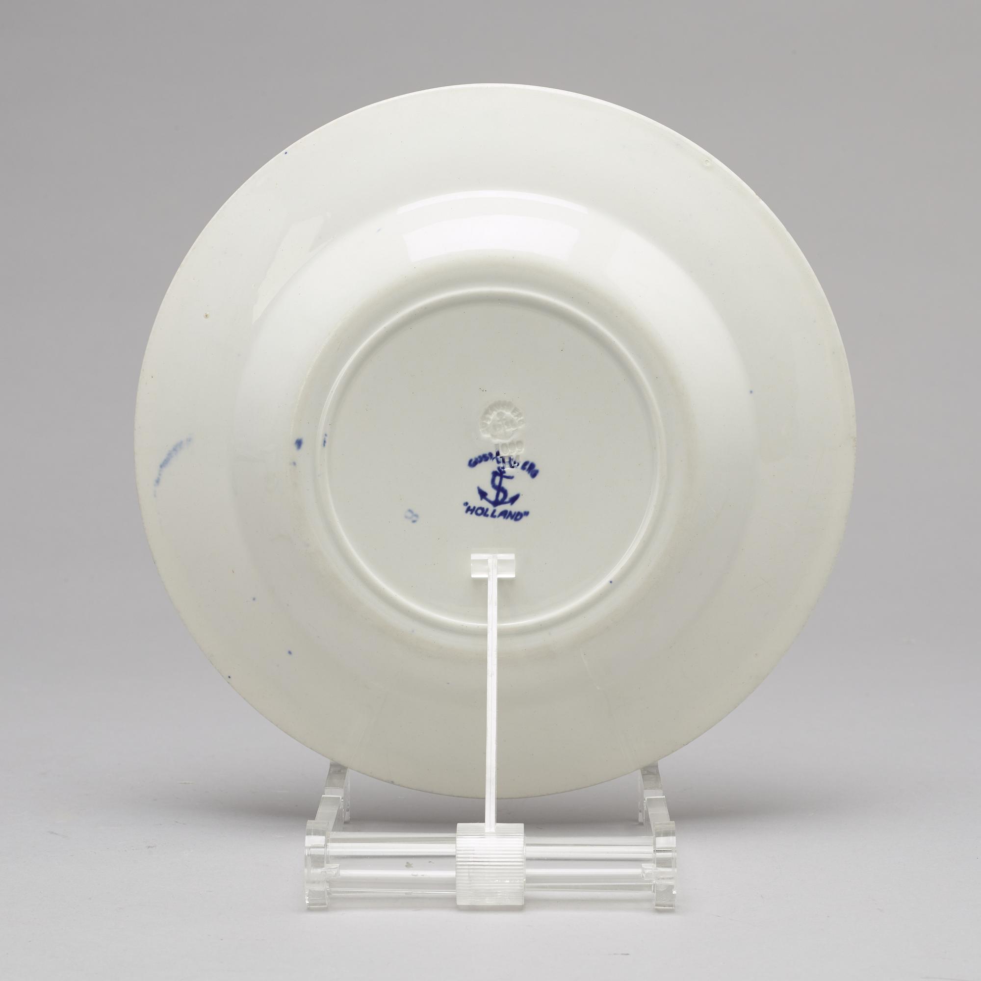 WILHELM KÅGE, servisdelar, 30 delar, flintgods, "Holland", Gustavsberg.