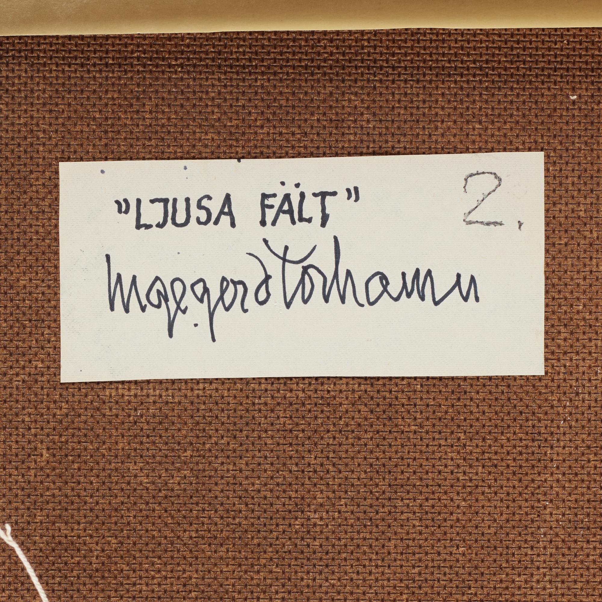 Ingegerd Torhamn, olja på pannå, signerad.