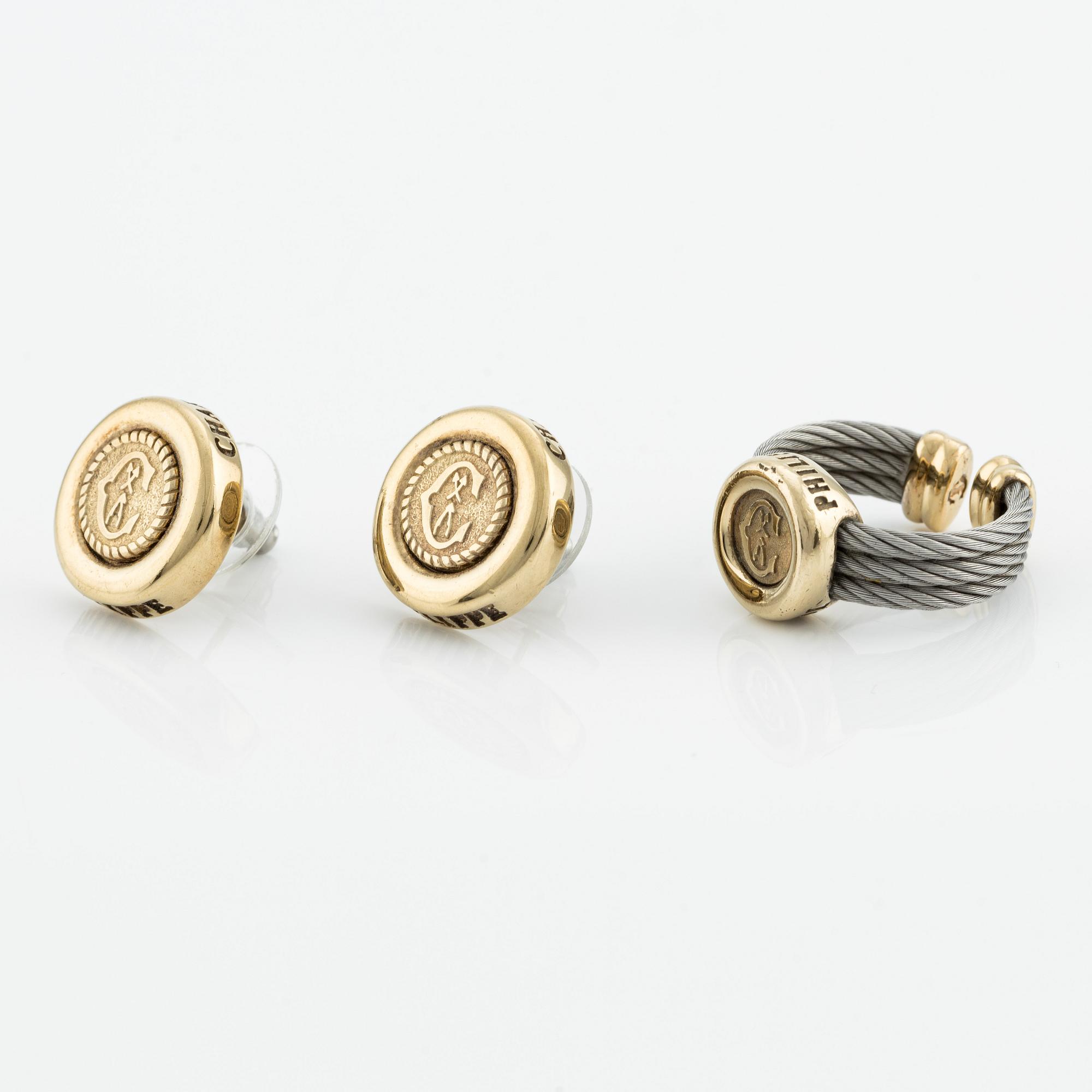 Philippe Charriol set with a necklace, a ring, a pair of earrings, a bracelet and a wristwatch.