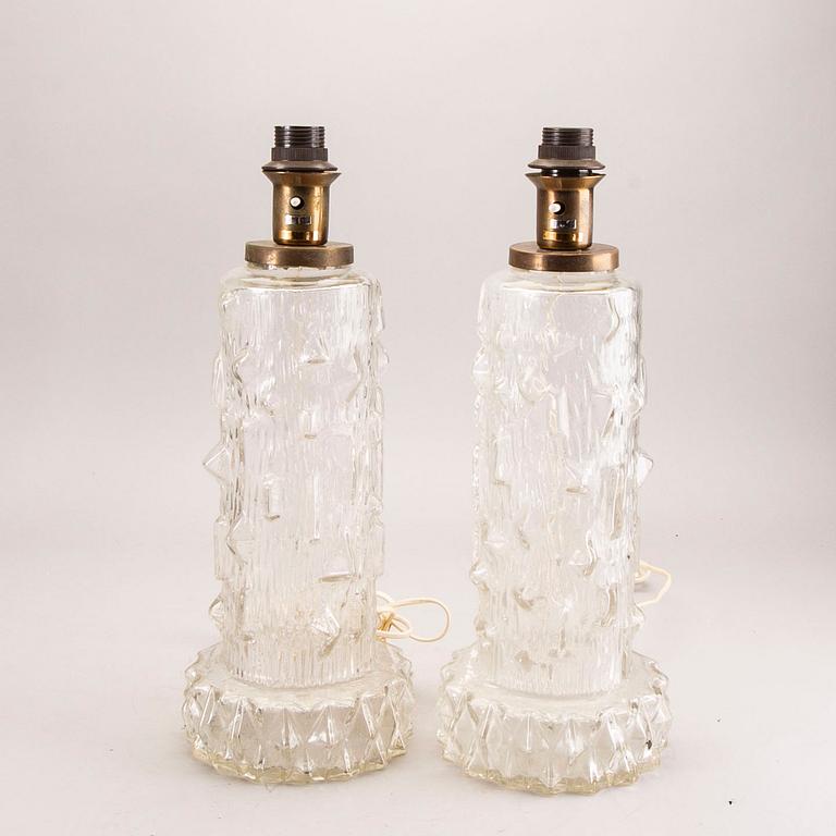 Table lamps, a pair, probably Stilarmatur Tranås, 1960s.