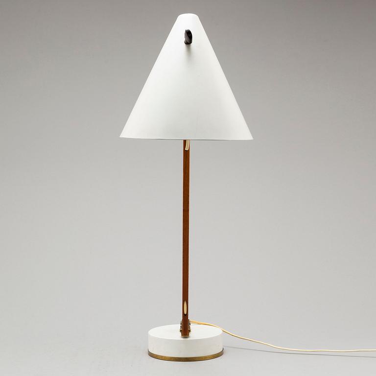 A 1950/60s teak and metal table lamp 'B 54' by Hans-Agne Jakobsson, Markaryd.
