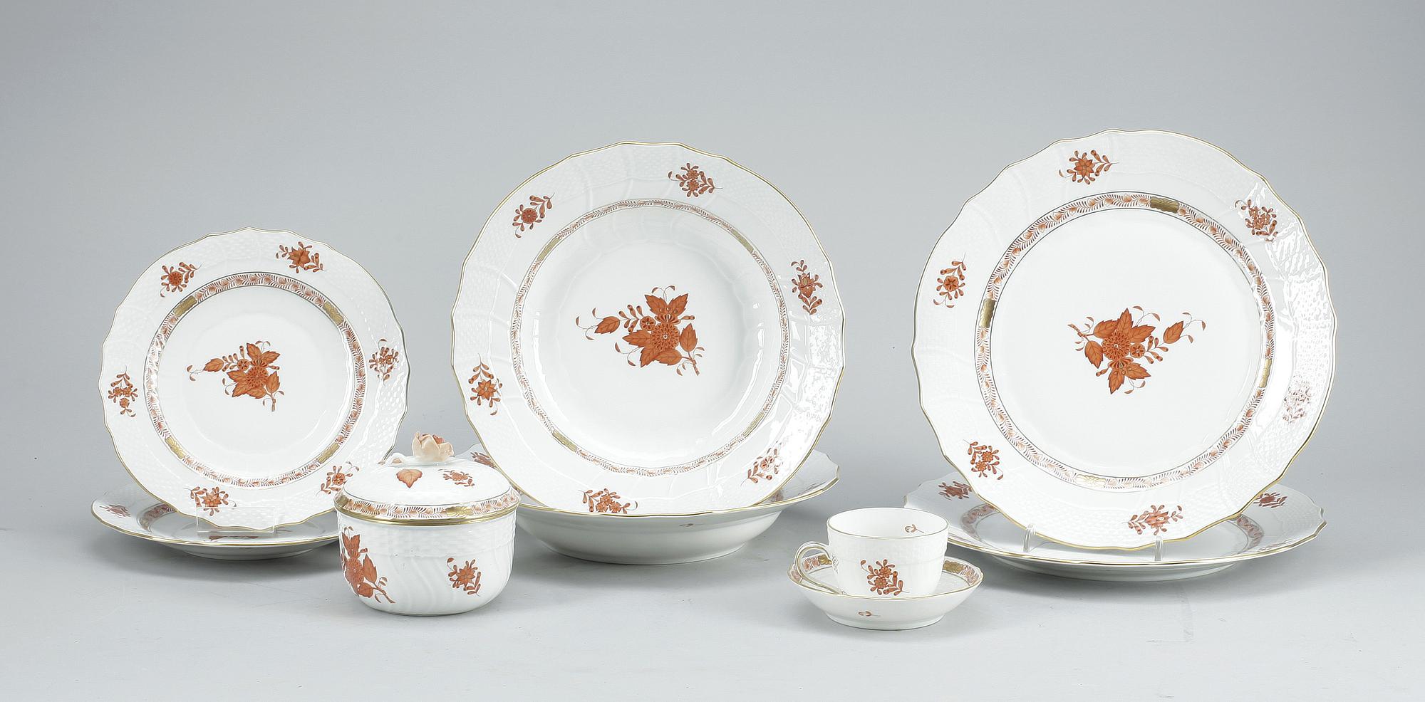 MATSERVIS, porslin, Herend, Ungern, 1900-talets andra hälft.