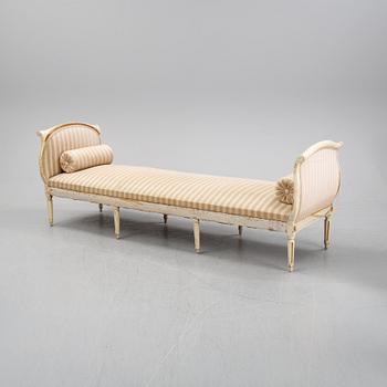 A Gustavian sofa, secondhalf of the 18th Century.