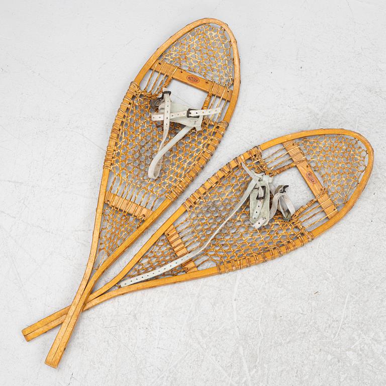 Snowshoes, a pair, Faber, Loretteville, Quebec, Canada, mid-20th century.