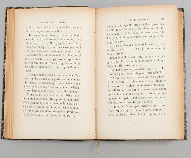 BOOK, inscribed by Maupassant.