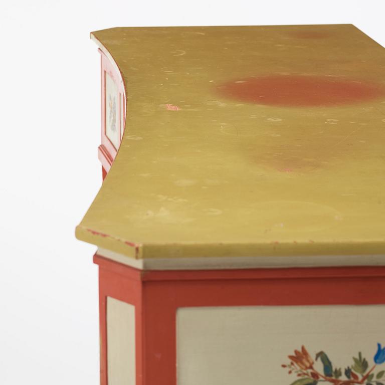 Carl Malmsten, a coral lacquered sideboard, Sweden post 1926, probably by David Blomberg.