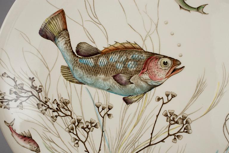 FISKSERVIS, 20 delar, porslin, "Fish", Johnson Bros, England.