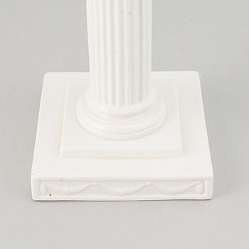 Gustavsberg, ljusstakar ett par, flintgods, 1900-talets början.