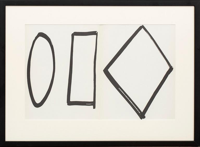 ELLSWORTH KELLY, LITHOGRAPH FROM  Derrière le Miroir nr 149 1964.