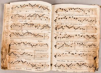 CHANSONNIER, pergament, ca 1500-1600-tal.