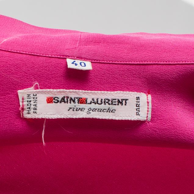 YVES SAINT LAURENT, tied blouses, 2 pieces, french size 40.