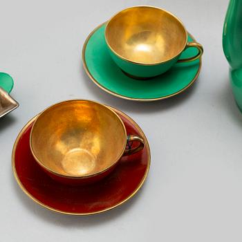 EDWARD HALD, a part porcelain coffee service, from Karlskrona porslinsfabrik.