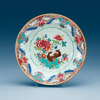1741. TALLRIKAR, sex stycken, kompaniporslin. Qing dynastin, Qianlong (1736-95).